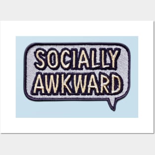 Socially Awkward - Cool Iron On Patch Style Posters and Art